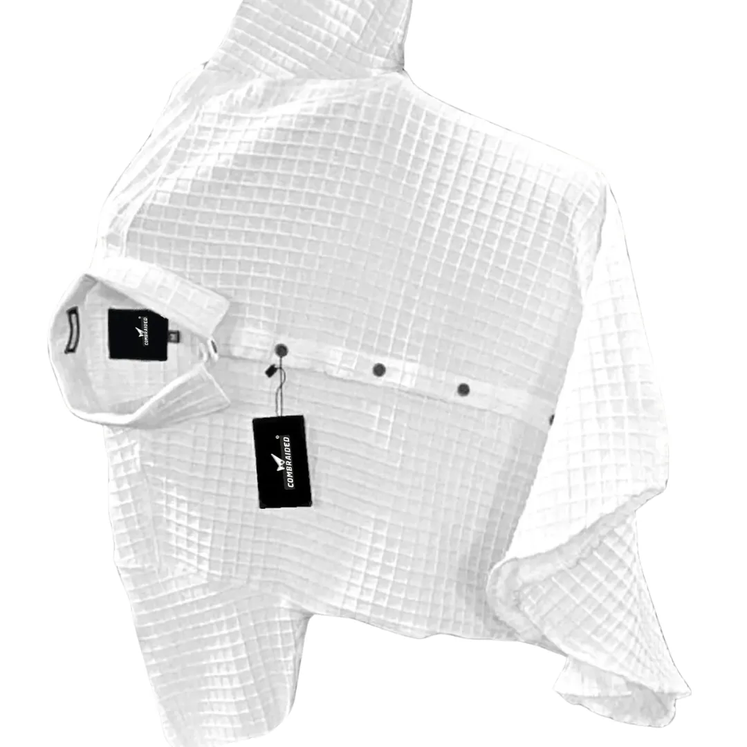 White Casual Shirt for Men with Regular Fit