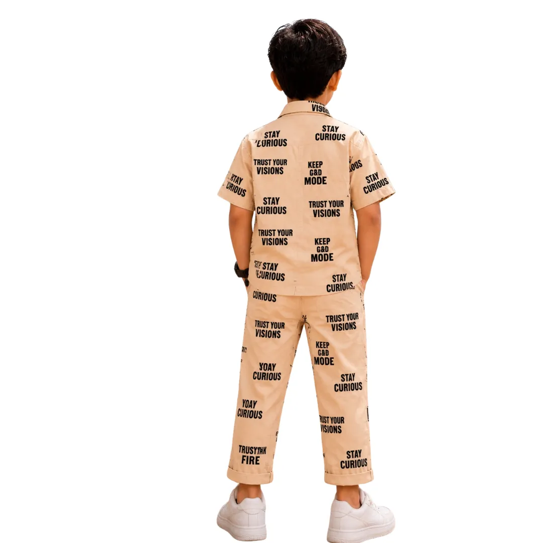 Size Clothing Boys Casual Shirt Pant Set for Kids with Stylish Shirt and Matching Pants