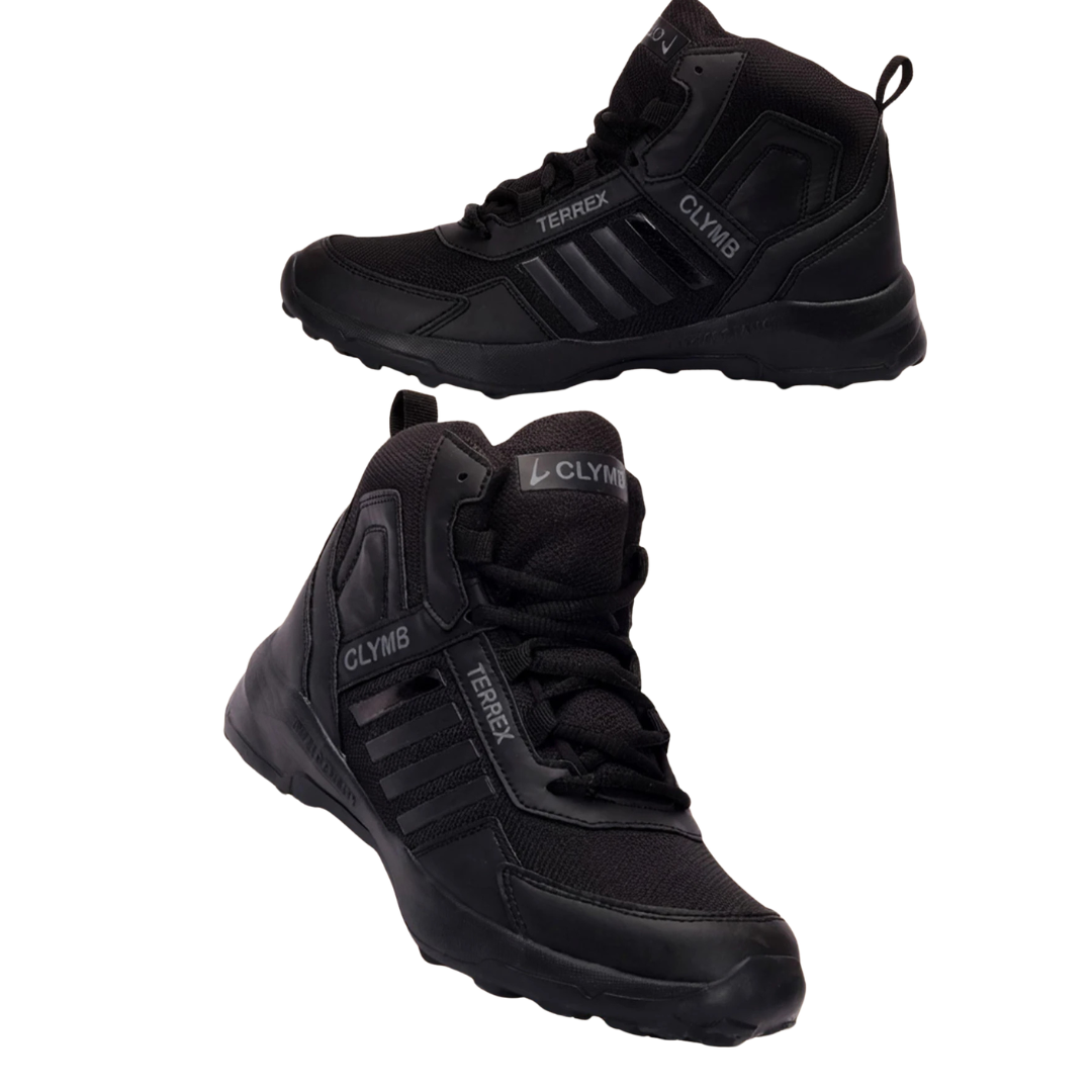 CLYMB Track01 Hiking Outdoor Riding High Top Shoes for Men with durable sole and comfortable fit